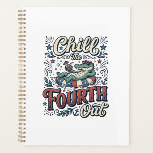 T-shirt patriotique Chill The Fourth Out Alligator