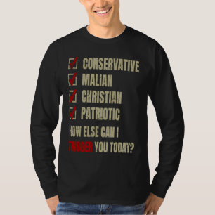 T-shirt Patriotique chrétien malien conservateur