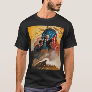 T-shirt patriotique d'affiche de 2ÈME GUERRE
