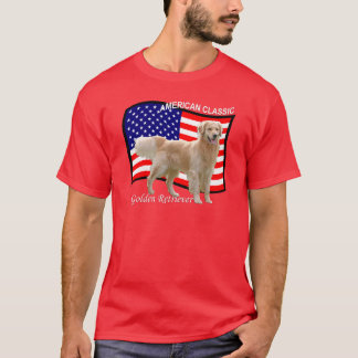 T-shirt patriotique de golden retriever