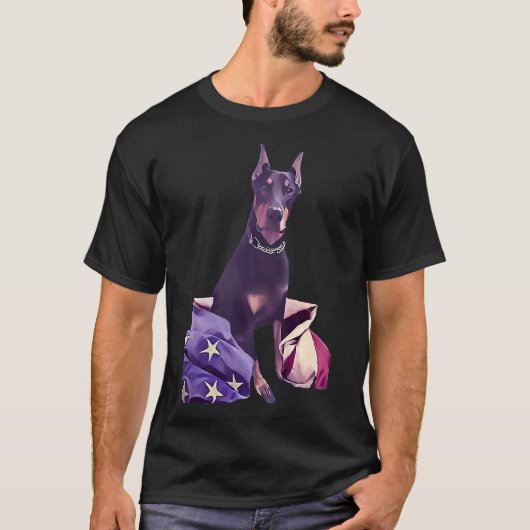 T-shirt Patriotique Doberman 517 (Devant)