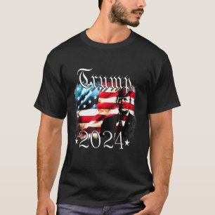 T-shirt Patriotique drapeau d'Amérique vintage Juillet 4 D