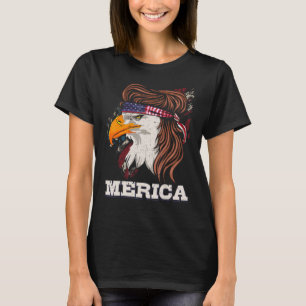 T-shirt Patriotique Eagle Mullet 4 juillet American Pride
