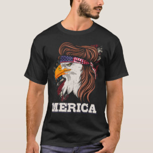T-shirt Patriotique Eagle Mullet 4 juillet American Pride