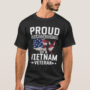 T-shirt Patriotique Fier Grandgirl US Drapeau Vietnam Vete