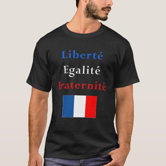 T-shirt patriotique français - égalité de liberté… (Devant)