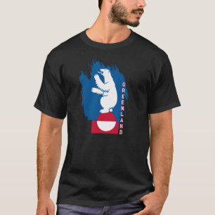 T-shirt patriotique Groenland, Drapeau Groenland