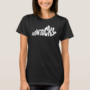 T-shirt Patriotique Home State Map de Kentucky Text Shape