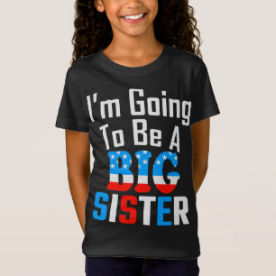 T-Shirt Patriotique Je vais être une grande soeur