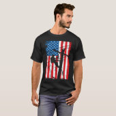 T-shirt Patriotique Lineman Tools Amercia USA Flag Electri (Devant entier)
