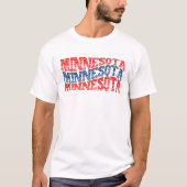 T-shirt Patriotique Minnesota rouge et bleu Boho (Devant)