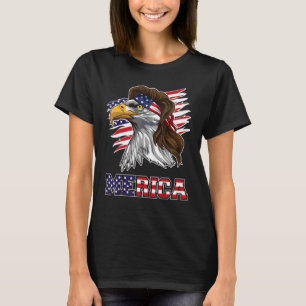T-shirt Patriotique Mullet Eagle Fête de l'Indépendance Ju