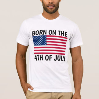 T-Shirt PATRIOTIQUE NÉ LE 4 JUILLET