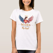 T-shirt Patriotique Nurse Maman - Maman, Mon Ange (Devant)