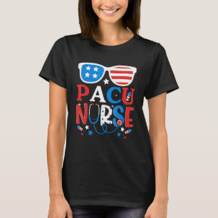 T-shirt Patriotique Pacu Nurse 4 juillet American Sunglass