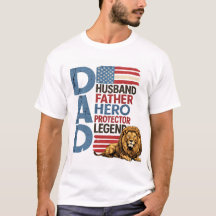 T-shirt patriotique Papa Lion drapeau américain