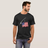 T-shirt Patriotique Pêche nous Drapeau Pêche Rod Pêcheur D (Devant entier)