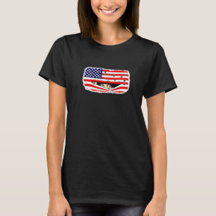 T-shirt Patriotique Peek A Boo Bullet Hole American Flag