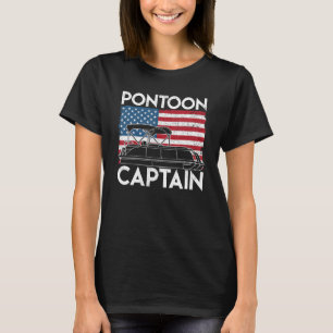 T-shirt Patriotique Ponton Capitaine Us Drapeau Américain 
