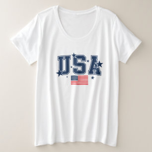 T-Shirt patriotique pour femmes de grande taille