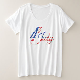 T-shirt Patriotique pour femmes de plus de taille