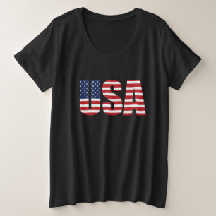 T-shirt Patriotique pour femmes de plus de taille
