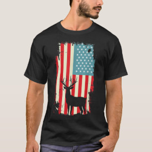 T-shirt patriotique pour hommes et femmes, chasseu