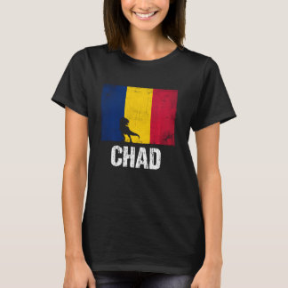 T-shirt Patriotique Tchad Afrique Dinosaure Pays Africain 