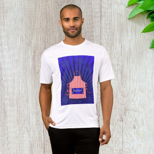T-shirt Patriotique USA Chef Rouge Blanc Bleu BBQ Cuisine