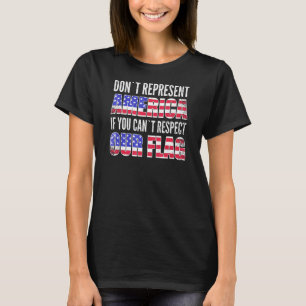T-shirt Patriotique Usa Respectez Notre Drapeau Américain