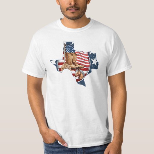 T-shirt Patriotique USA Texas (Devant)