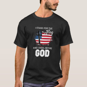 T-shirt Patriotique vétéran Stand 4 American Flag & God Me