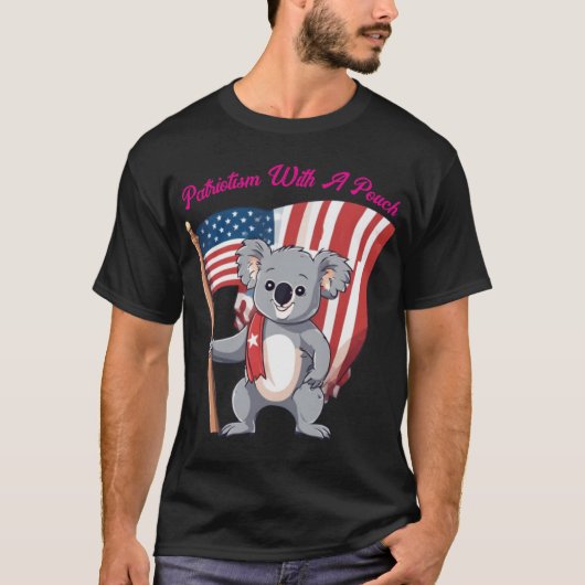 T-shirt Patriotisme avec un Pouch (Devant)