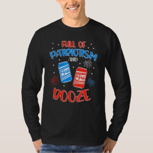 T-shirt Patriotisme Booze Bière Party USA Amérique 4 Juil