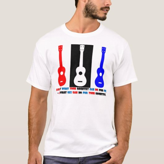 T-shirt Patriotisme d'ukulélé (Devant)