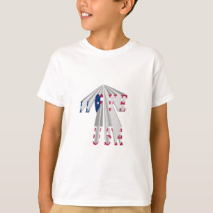 T-shirt Patriotisme effarant : I Love USA Perspective Art