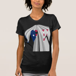 T-shirt Patriotisme effarant : I Love USA Perspective Art