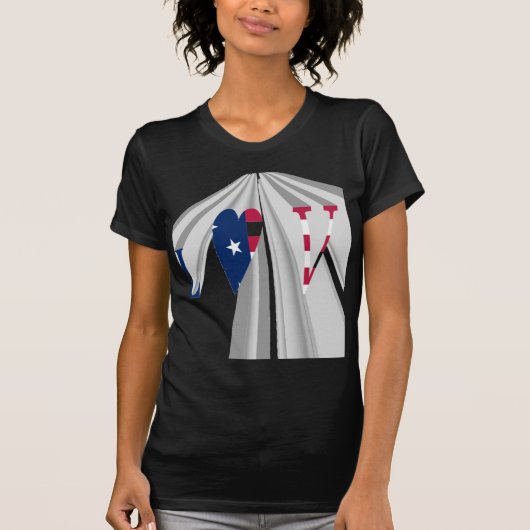 T-shirt Patriotisme effarant : I Love USA Perspective Art (Devant)