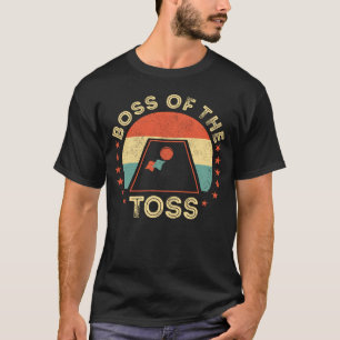 T-shirt Patron Du Toss Cornhole Papa Cornhole Maman Champ 