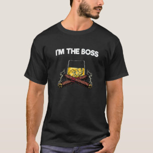 T-shirt Patron, je suis le patron, buveur de whisky et de 