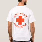 T-shirt Patrouille de plage de pirate de surf (Dos)