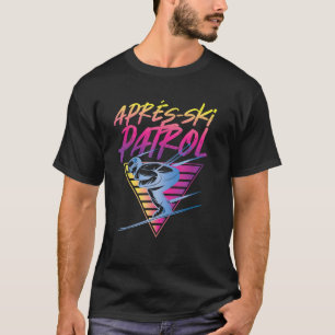T-shirt Patrouille de ski d'Apres des années 80 Vintage