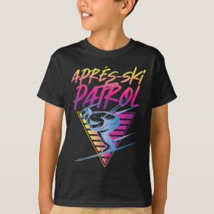 T-shirt Patrouille de ski d'Apres des années 80 Vintage