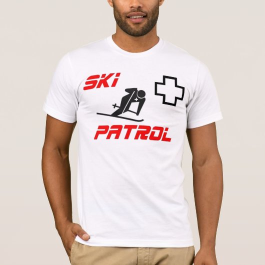 T-shirt Patrouille de ski - "skieur " (Devant)