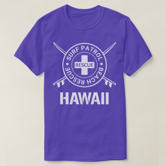 T-shirt Patrouille de Surf Hawaii et Secourt de plage (Design devant)
