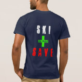 T-shirt Patrouille - ski et économies 4 ("ski Ptrl." dans (Dos)