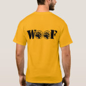 T-shirt Patte d'ours sur le devant Woof sur le dos (Dos)