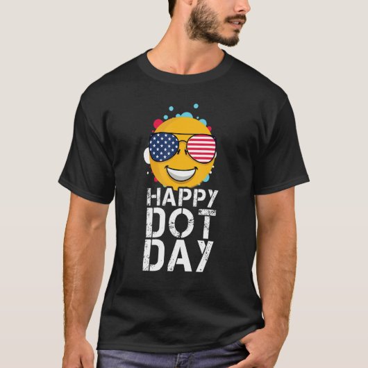 T-shirt Pattern Colorful September Happy International Dot (Devant)