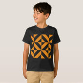 T-shirt Patters de Burnt Orange Geometric Deco Cube (Devant entier)
