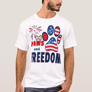 T-shirt "Pattes et Liberté — Amoureux de chiens patriotes